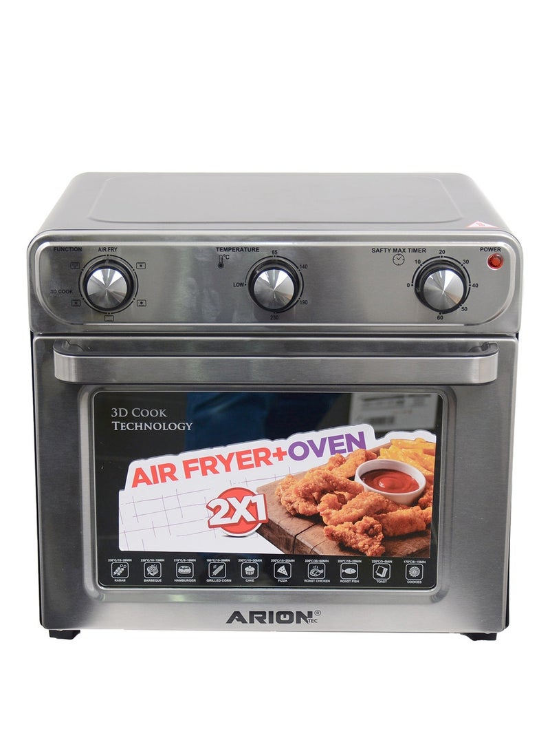 Arion 6-in-1 Digital Air Fryer Oven (1600W) | 28L Convection Toaster Oven with Rotisserie | AR-2800AF - Image 3